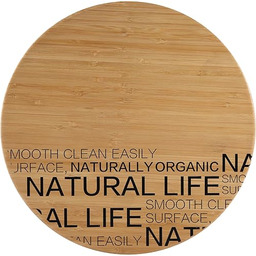 Bergner naturalna okrągła deska do krojenia z bambusa,