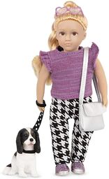 Lori Lalki, mini lalka z psem, 15 cm,