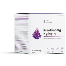 Kreatyna 3 g, monohydrat + glicyna, Aura Herbals,
