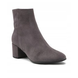 Hogl Botki Zamszowe Na Obcasie Szare 41,5 Jtb