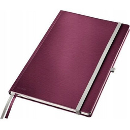 Notatnik Twardy Leitz Style A4 Kratka Ciemnoczerwony 44760028