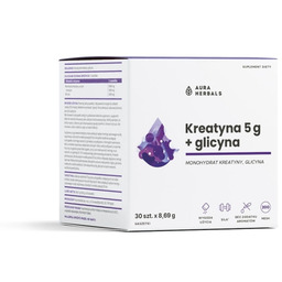 Kreatyna 5 g, monohydrat + glicyna, Aura Herbals,