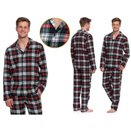 Moraj Piżama męska STEFAN: zielony/czerwony/biały