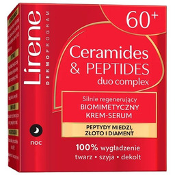 LIRENE Silnie regenerujący biomimetyczny krem-serum na noc 60+