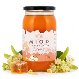 Miód lipowy 1 kg polski prawdziwy rozgrzewający miody