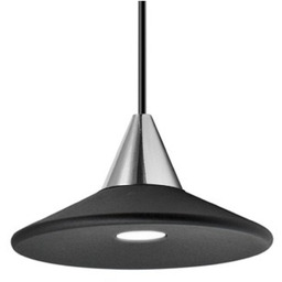 Lampa wisząca metalowa chromowana z czarnym detalem AZ3086