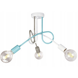 Pastelowa Lampa wisząca Edison 3 Mietowy mozna Led
