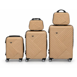 Luksusowe Walizki Podróżne 5w1 Cappucino Viaggio  Twarda