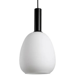 Italux Owalna lampa wisząca Gater PND-23541-1-BK-OP szklana nad