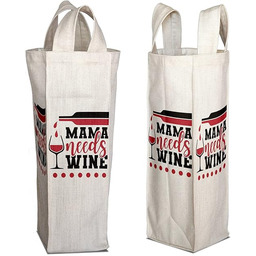 Bonamaison Bawełniana torba na wino z nadrukiem cyfrowym,
