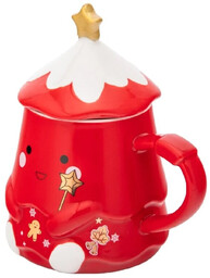 Kubek świąteczny z pokrywką Altom Design Choinka 400ml