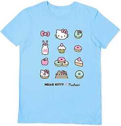 Pusheen x Hello Kitty T-shirt z motywem ciast,
