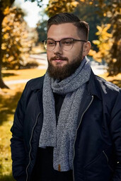 Męski Szalik Zimowy Brdrene S1 Jasnoszara Mulina