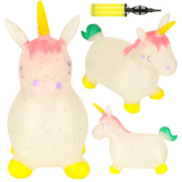 SKOCZEK GUMOWY JEDNOROŻEC DLA DZIECI ZABAWKA DO SKAKANIA