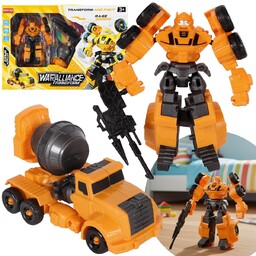 Zabawka ROBOT transformujący, pomarańczowy robot auto 2w1, zabawka