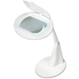 Lampa stołowa z lupą 3D, podświetlana 56 LED
