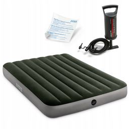 Materac Welurowy Dmuchany +pompka Intex Łóżko 2 Os