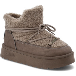 Big Star Brązowe Śniegowce Ocieplane Obuwie Damskie