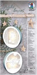 URSUS 21500002 - Light Boxes Reindeer and Santa