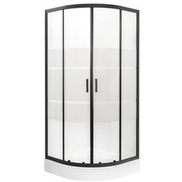 Kabina natryskowa prosta KP-KLARA-1580-T czarna 80 cm Liveno