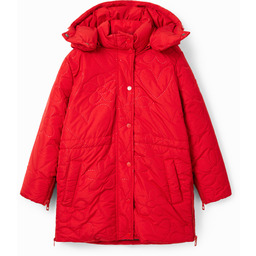 Pikowany płaszcz serca