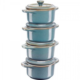 Staub 4x Mini Cocotte Okrągły 10 Cm, Antyczny