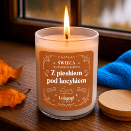 Świeca na wspólne leżenie z pieskiem pod kocykiem