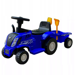 Traktor elektryczny jeździk na akumulator z przyczepą dźwiękiem