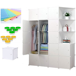 Modułowa Szafka Regał Półka XXL Drążek Garderoba Zestaw