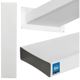 KANAŁ PŁASKI WENTYLACYJNY KABLI 204X60 BIAŁY 100CM