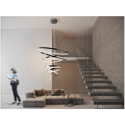 Lampa wisząca LED okrągła chromowana 120cm AZ3417