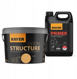Farba Strukturalna Elewacyjna Rayer 10l brzoskwiniowy Grunt 5l
