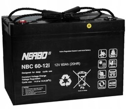 Akumulator Nerbo do wózka inwalidzkiego 12V 60Ah