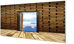 Panel Szklany Drzwi niebo 3d