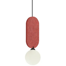 Italux Lampa wisząca z filcu Lorenzo PND-59815-1-RED okrągła