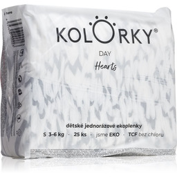 Kolorky Day Hearts jednorazowe pieluszki EKO rozmiar S