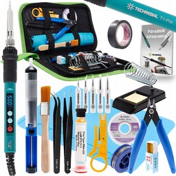 Mocna Lutownica 80W Duży Zestaw Lutowniczy 16w1 Mata