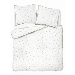 Detexpol Pościel z perkalu 160x200 biała w drobne