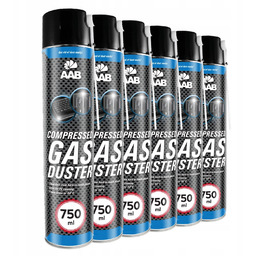 6x Aabcooling Sprężone Powietrze 750ml 12x Rurka
