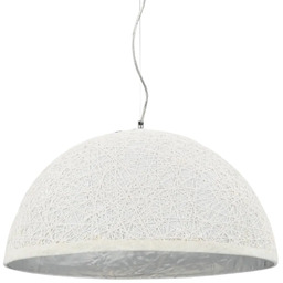 Lumes Biało-srebrna lampa wisząca w stylu skandynawskim -