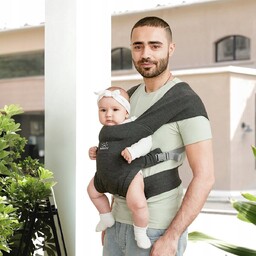 MOMTORY Nosidełko Ergonomiczne Dla Niemowląt 3-12kg Regulowane Ciemnoszare