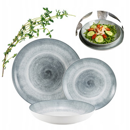 Komplet Talerzy Zestaw Obiadowy 4 Osób Talerze Ceramiczne