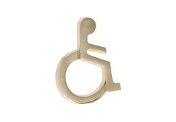 Oznaczenie WC INWALIDA mosiądz