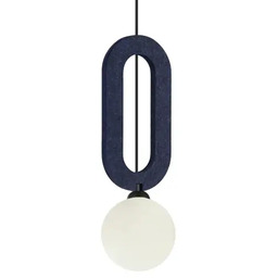 Italux Wisząca lampa z filcu Masso PND-59839-1-BLU owalna