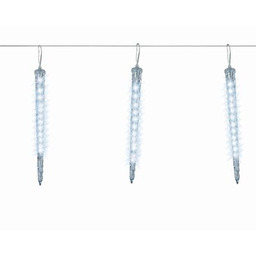 Lampki zewnętrzne kurtyna sople płynące 8 LED zimny