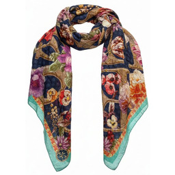 Szal damski Guess chusta długa wzór kwiatowy