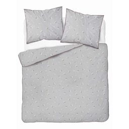 Detexpol Pościel z perkalu 160x200 szara w drobne