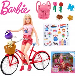 Barbie Piknik Passport Lalka Na Rowerze Rower Zabawka