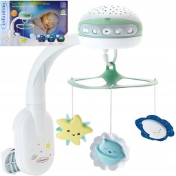 Karuzela Do Łóżeczka 3w1 Projektor Gwiazd Lampka Nocna