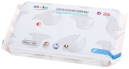 Akuku, pachnące woreczki na zużyte pieluchy, 100 sztuk